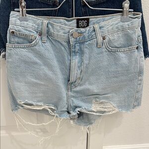 BDG high rise Blue Jean Shorts Distressed High-Waisted